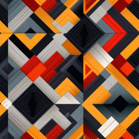 Abstract Geometric 3D Rendering with Interlocking Blocks