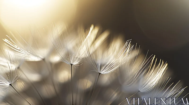 Dandelion Seed Head Close-up - Nature Photography AI Image