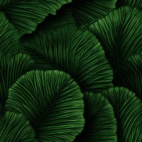 Dark Green Leaf Pattern Texture Background