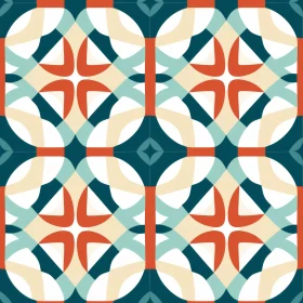 Optimistic Retro Geometric Pattern for Fabric and Wallpaper