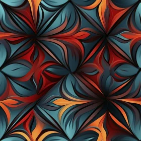 Symmetrical Floral Pattern with Gradient Colors