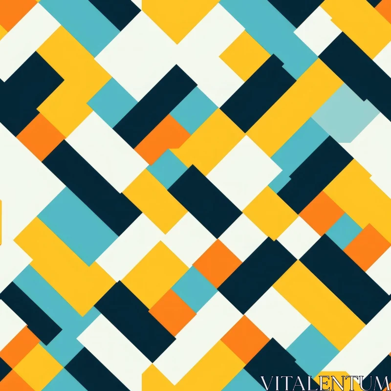 Colorful Geometric Rectangles Pattern for Eye-Catching Designs AI Image