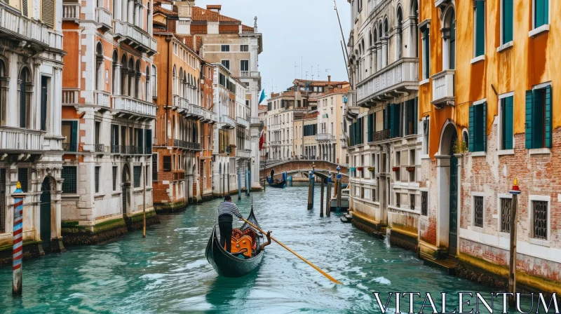 Venice Canal: Serene Beauty of the Water City AI Image