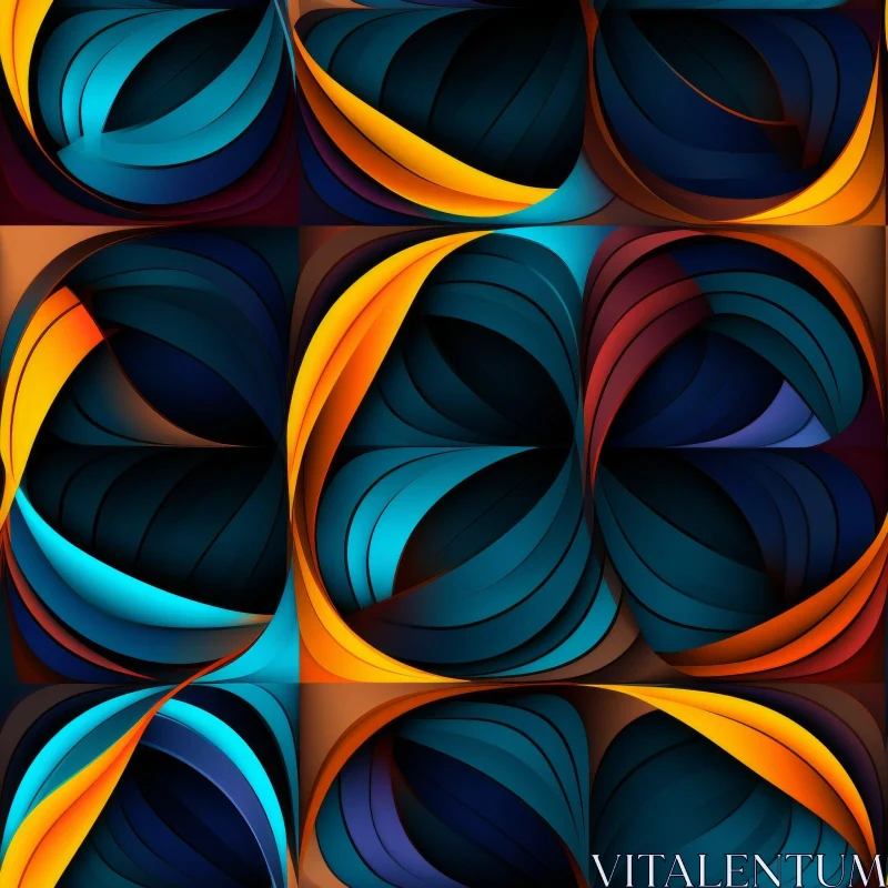 3D Shapes Seamless Pattern - Geometric Design AI Image