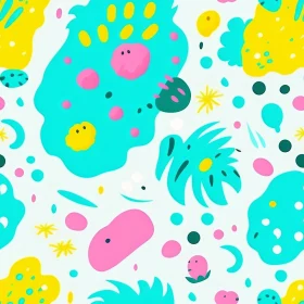 Colorful Abstract Shapes Pattern for Fabric & Wallpaper