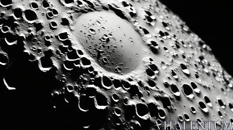 AI ART Moon Craters: A Monochromatic Lunar Wonder