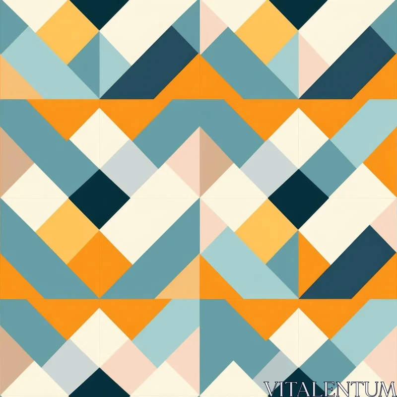Colorful Geometric Seamless Pattern for Fabric and Wallpaper AI Image
