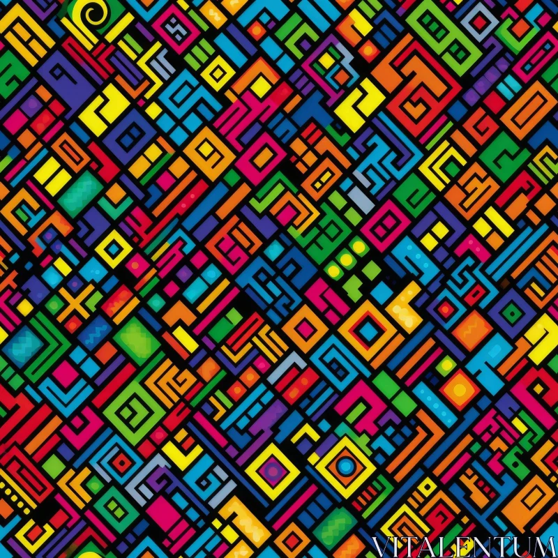 AI ART Colorful Geometric Pattern | Harmony and Energy