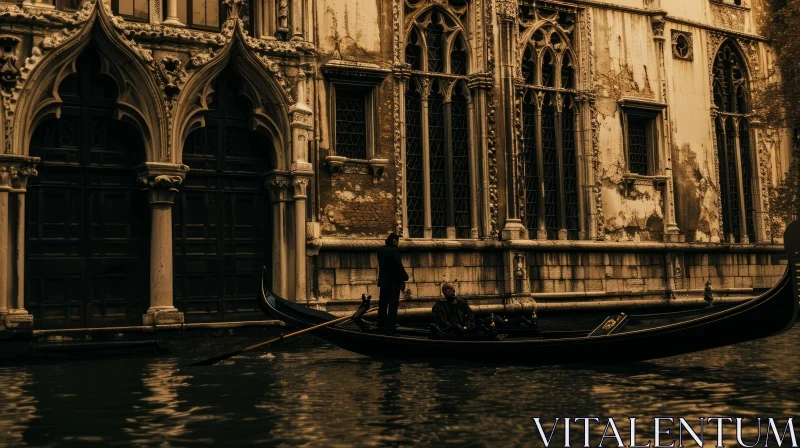 Enchanting Gondola Ride in Venice, Italy - Captivating Image AI Image
