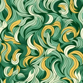 Green and Yellow Leaves Seamless Pattern for Design