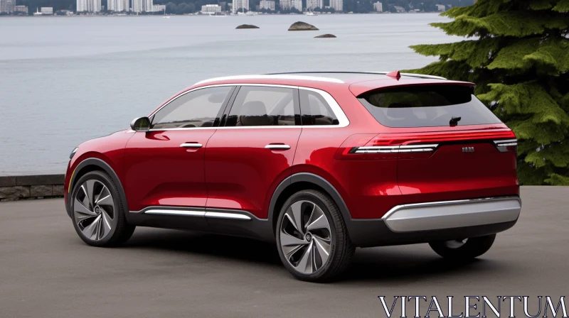 Red 2020 Volkswagen SUV - A Futuristic Vision of Youthful Energy AI Image