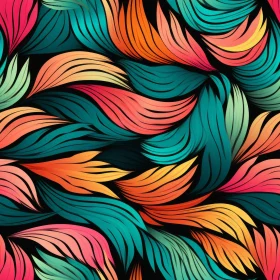 Colorful Feathers Seamless Pattern