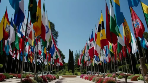 Flags Walkway: A Stunning Display of International Unity