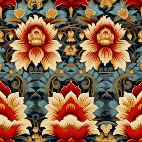 Russian Folk Art Inspired Floral Pattern