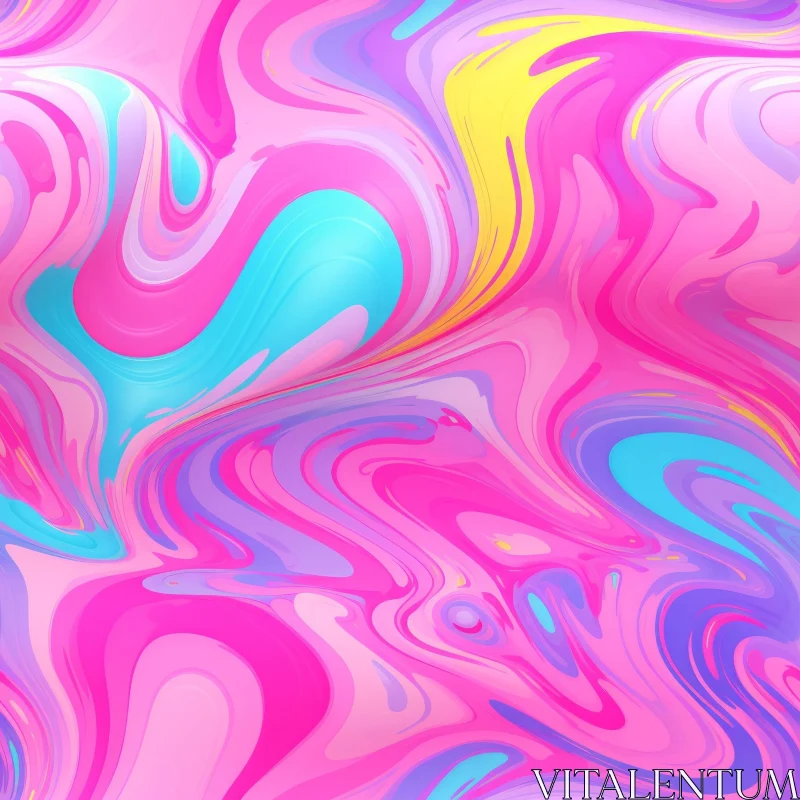 Colorful Abstract Painting - Marbled Texture - Digital Art AI Image