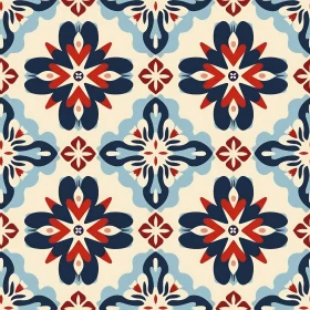 Colorful Floral Tiles Pattern | Portuguese Azulejos Inspired