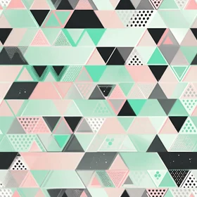 Mint Green Geometric Triangle Pattern
