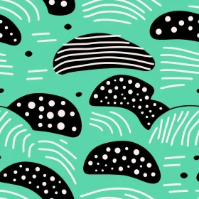Hand-Drawn Organic Shapes Seamless Pattern