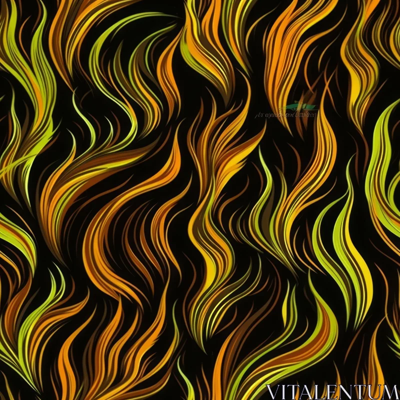 Abstract Flames Seamless Pattern AI Image