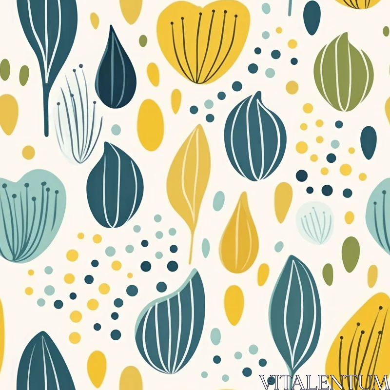AI ART Abstract Floral Vector Pattern