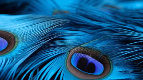 Exquisite Peacock Feather Close Up