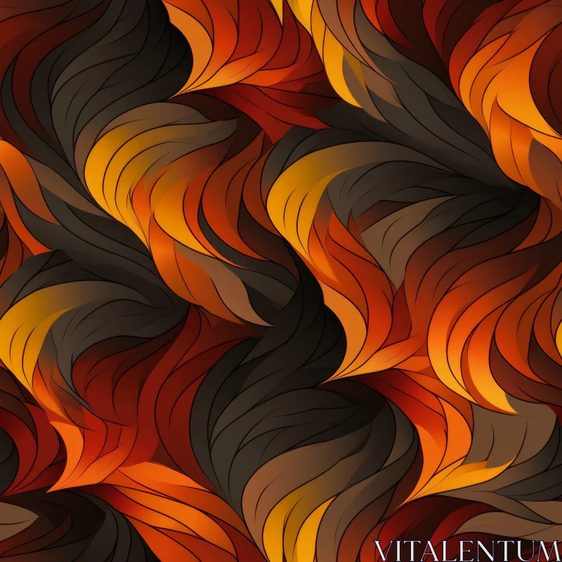 Swirling Abstract Waves Pattern AI Image