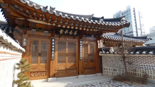 Traditional Korean House: A Captivating Blend of Wood and Tiles