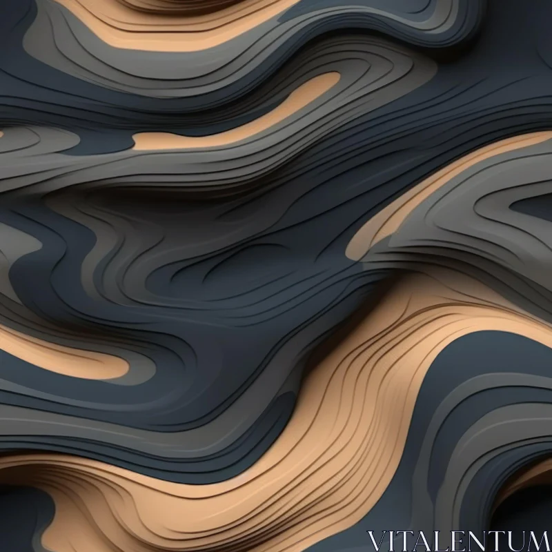 Gray Abstract Wavy Pattern Background AI Image