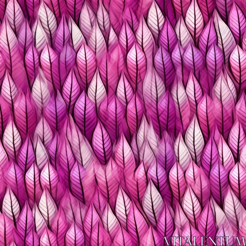 AI ART Pink and Purple Leaves Seamless Pattern