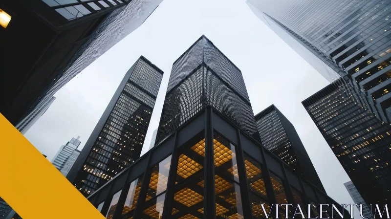 Urban Splendor: Mesmerizing Skyscrapers Reflecting Sunlight AI Image