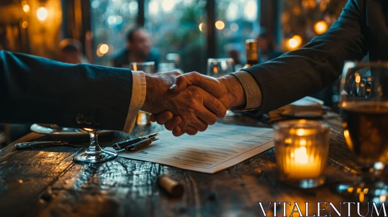 Business Handshake Photo: Symbol of Agreement and Cooperation AI Image