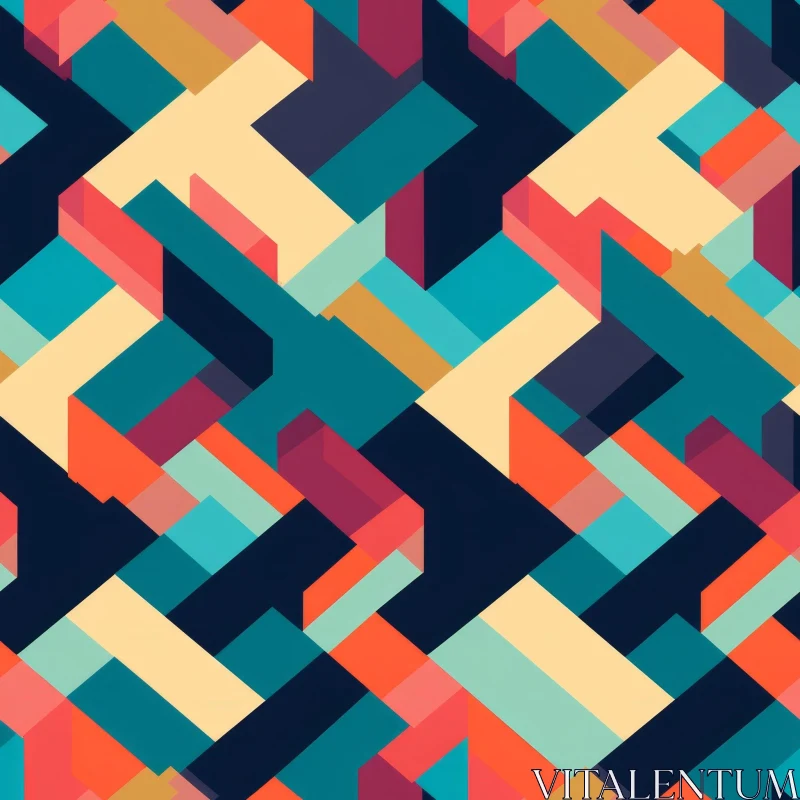AI ART Colorful Abstract Geometric Pattern for Design