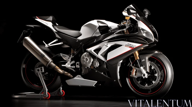 Captivating Indoor Motorcycle: Sleek Design and Dynamic Energy AI Image