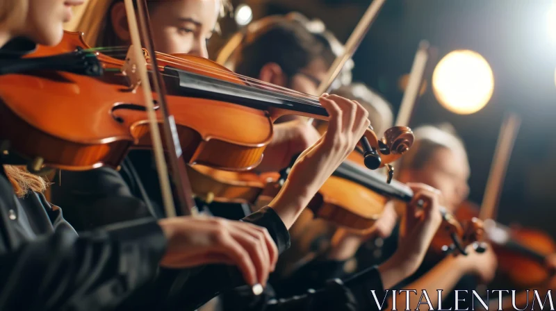 Captivating Violinist Performance: A Graceful Display of Musical Talent AI Image