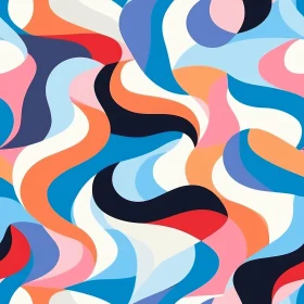 Colorful Abstract Waves Pattern
