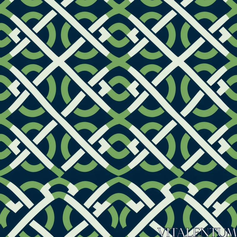 AI ART Geometric Celtic Knotwork Seamless Pattern
