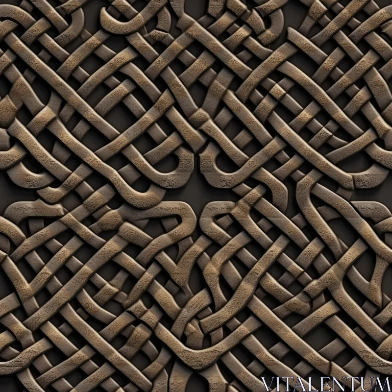 Luxurious Celtic Knot Leather Texture AI Image