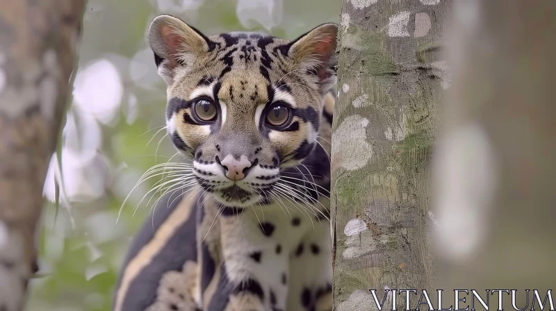 AI ART Majestic Clouded Leopard in Jungle
