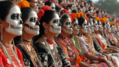 Vibrant Day of the Dead Celebration in Mexico