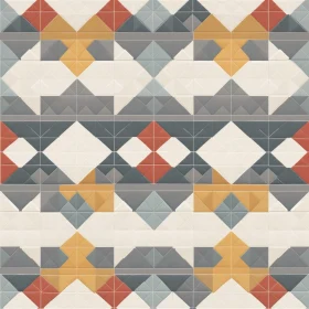 Colorful Geometric Triangle Pattern on White Background