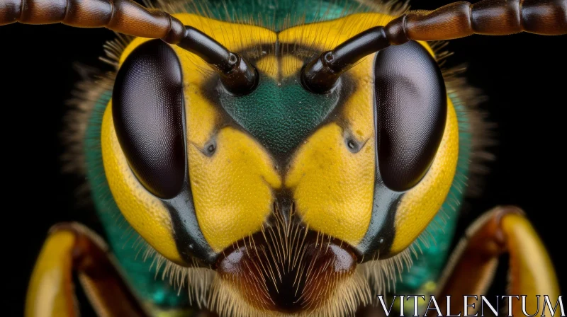 AI ART Detailed Wasp Close-Up