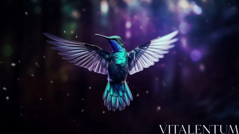 Enchanting Hummingbird Flight Photography AI Image