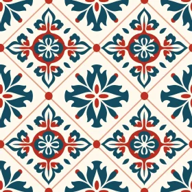 Moroccan Tiles Geometric Pattern Seamless Design