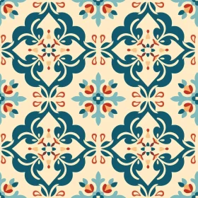 Moroccan Tiles Geometric Pattern - Seamless Design