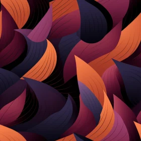 Purple, Orange, and Pink Seamless Pattern - Home Decor