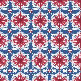 Snowflake Pattern on Blue Background