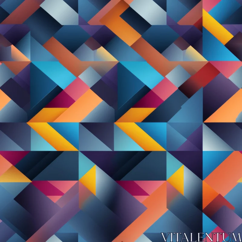 AI ART Colorful Geometric Pattern - Design Element