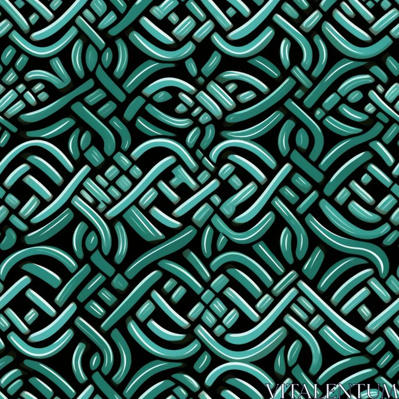 Dark Blue Celtic Knots Seamless Pattern AI Image