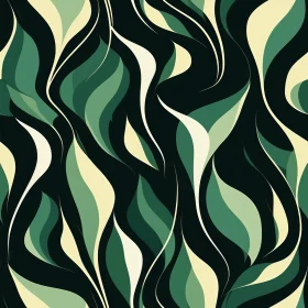 Green Leaves Seamless Vector Pattern for Fabric and Wallpaper