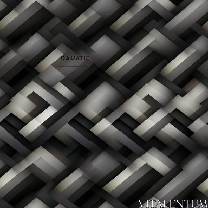 Dark Gray Geometric Pattern | Op Art Design AI Image